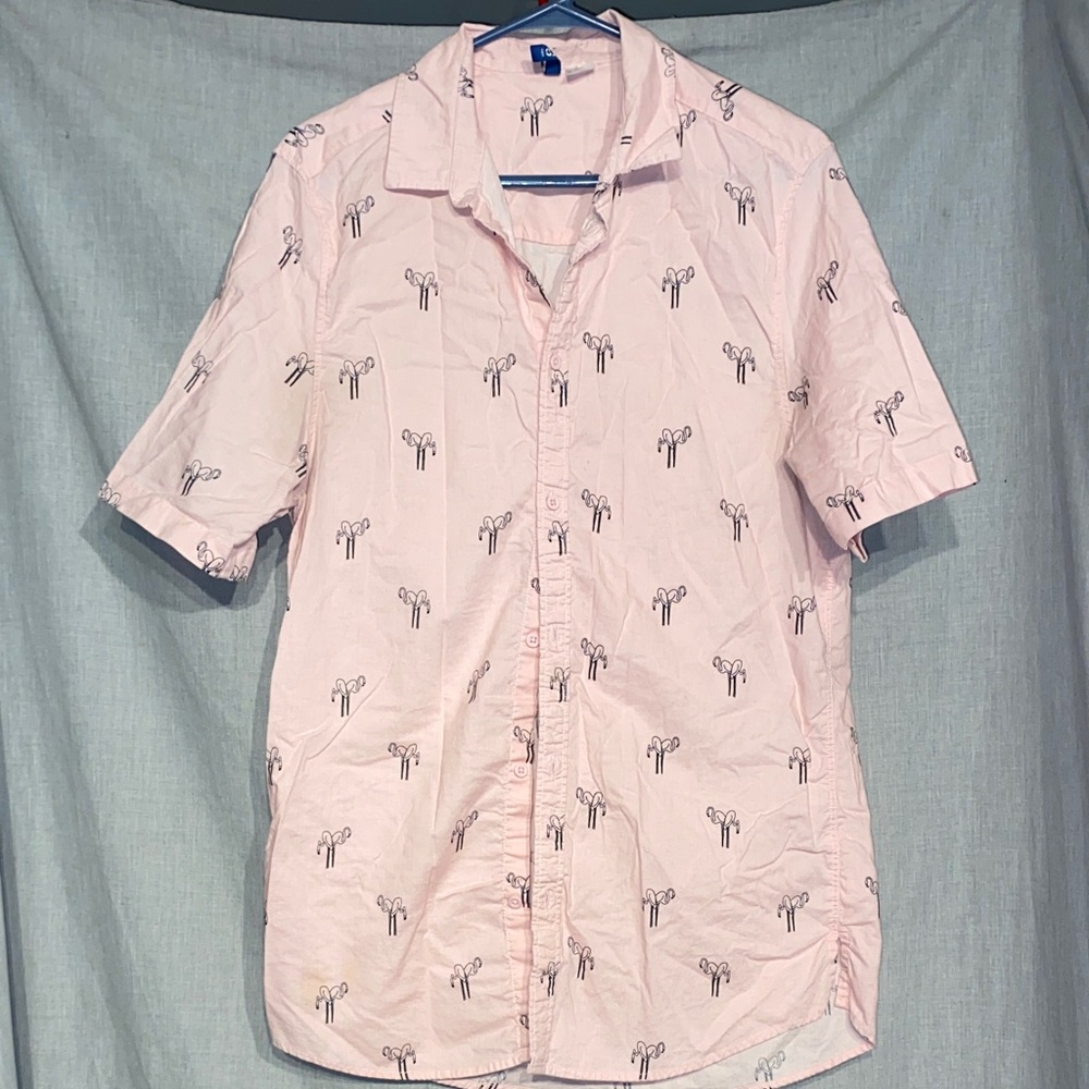 Divided Light Pink Casual Button Down Shirt